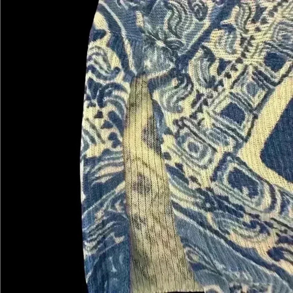 Lilly Pulitzer Jameson Dolman Sleeve Blue Crush Open Water Line Sz XS/S - Picture 5 of 6